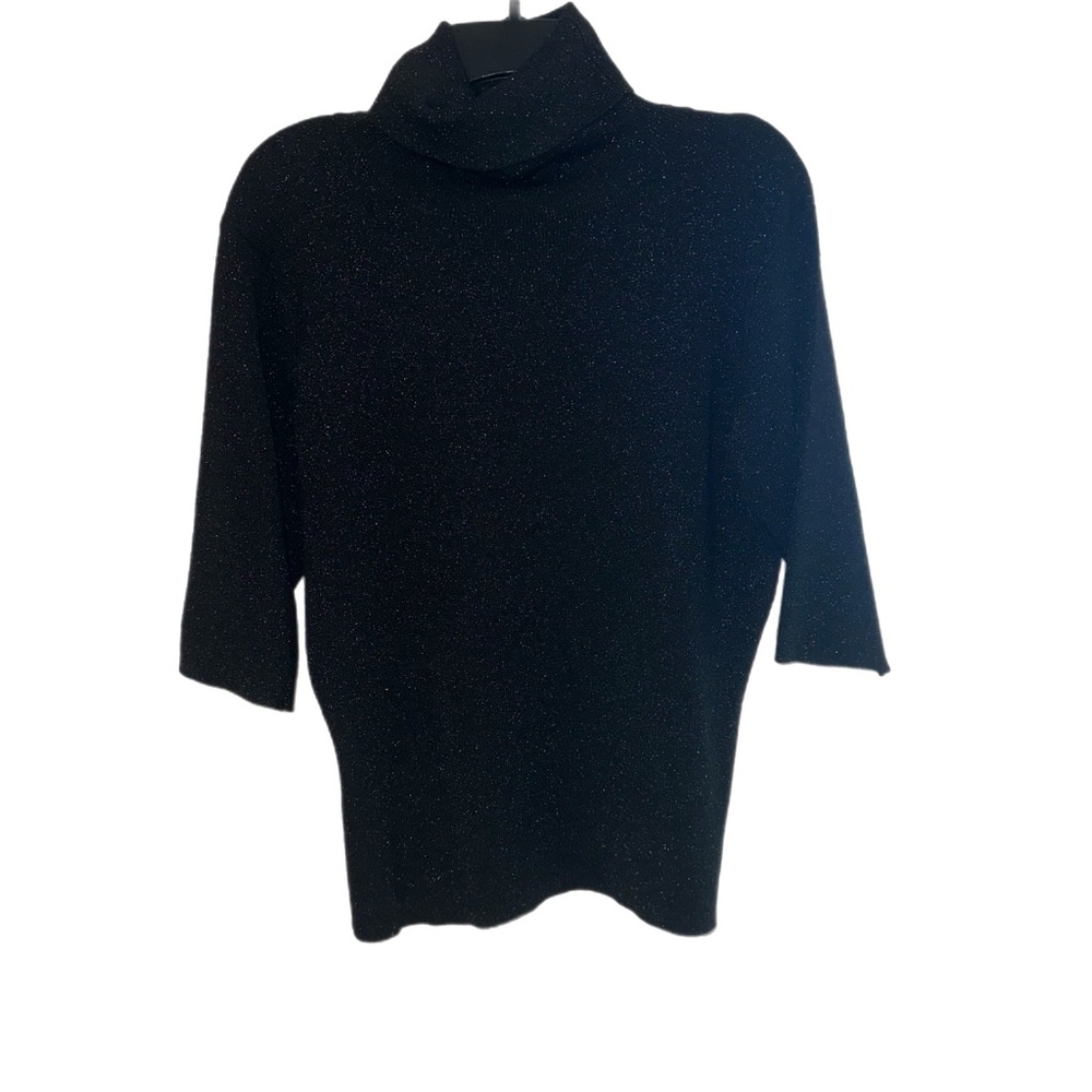 Jax Black Sparkle Turtleneck Top